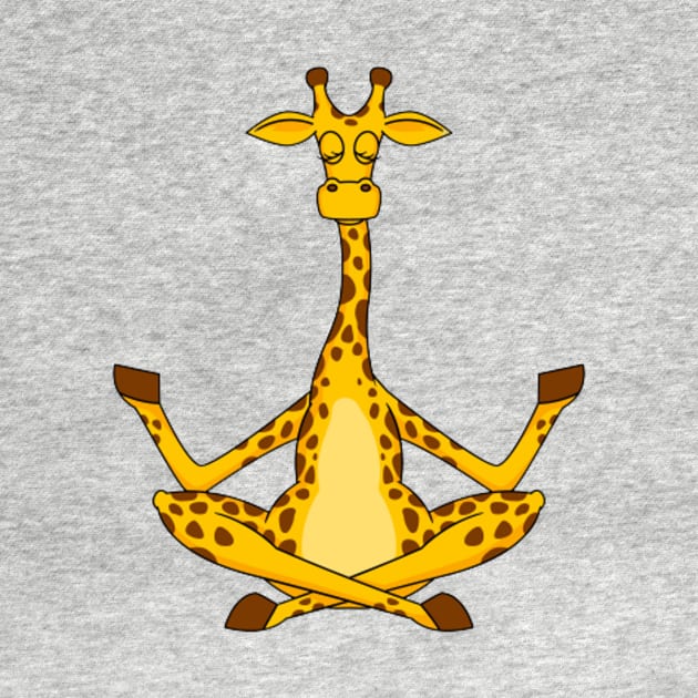 giraffe in yoga pose by hatem